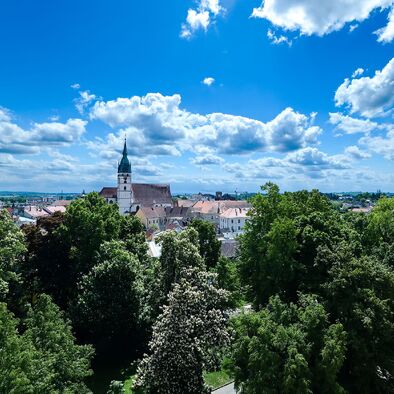 Virtuální pohled z městské věže