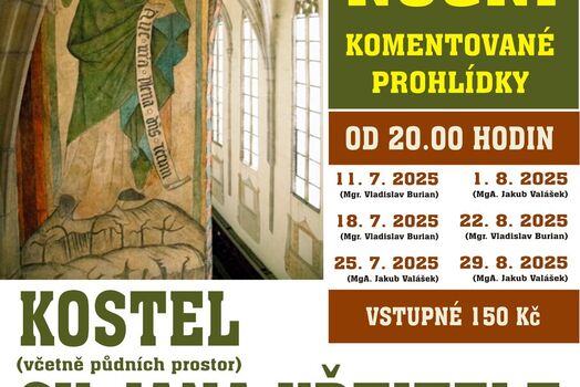 24. 6. 2025 Tisková zpráva Noční komentované prohlídky kostela sv. Jana Křtitele