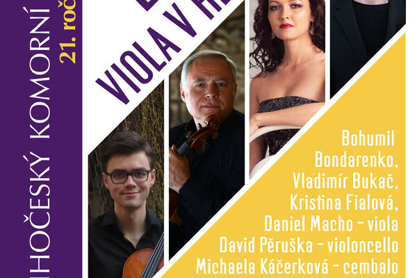 Plakát ke koncertu Bach: Viola v hlavní roli