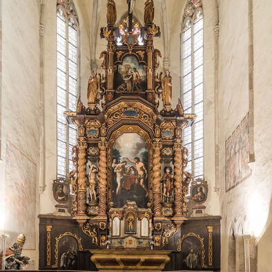 Restaurování hlavního oltáře kostela sv. Jana Křtitele