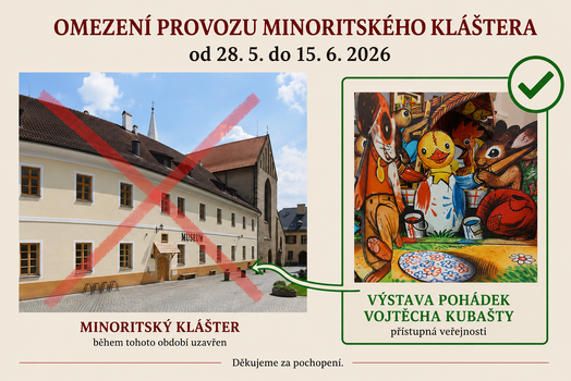 Omezení otevírací doby minoritského kláštera!