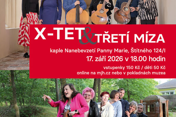 Plakát ke koncertu X-tet a Třetí míza