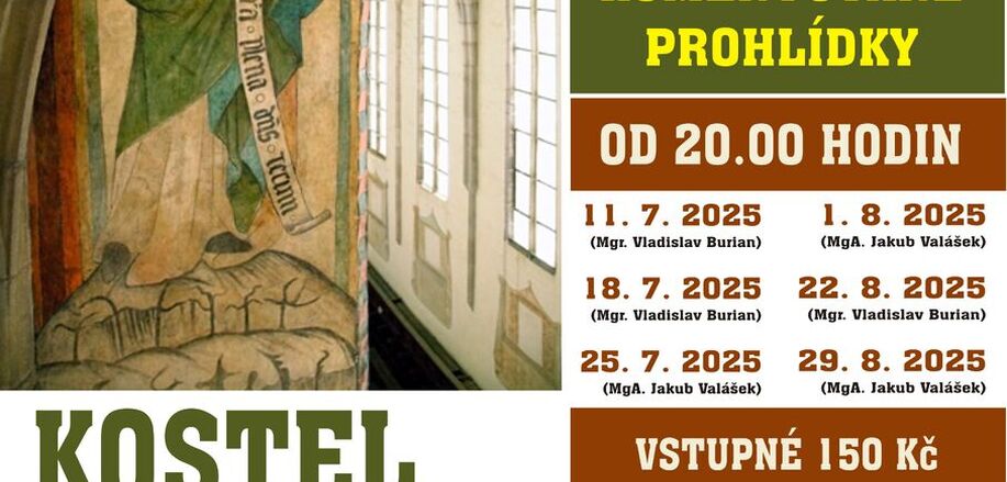 24. 6. 2025 Tisková zpráva Noční komentované prohlídky kostela sv. Jana Křtitele